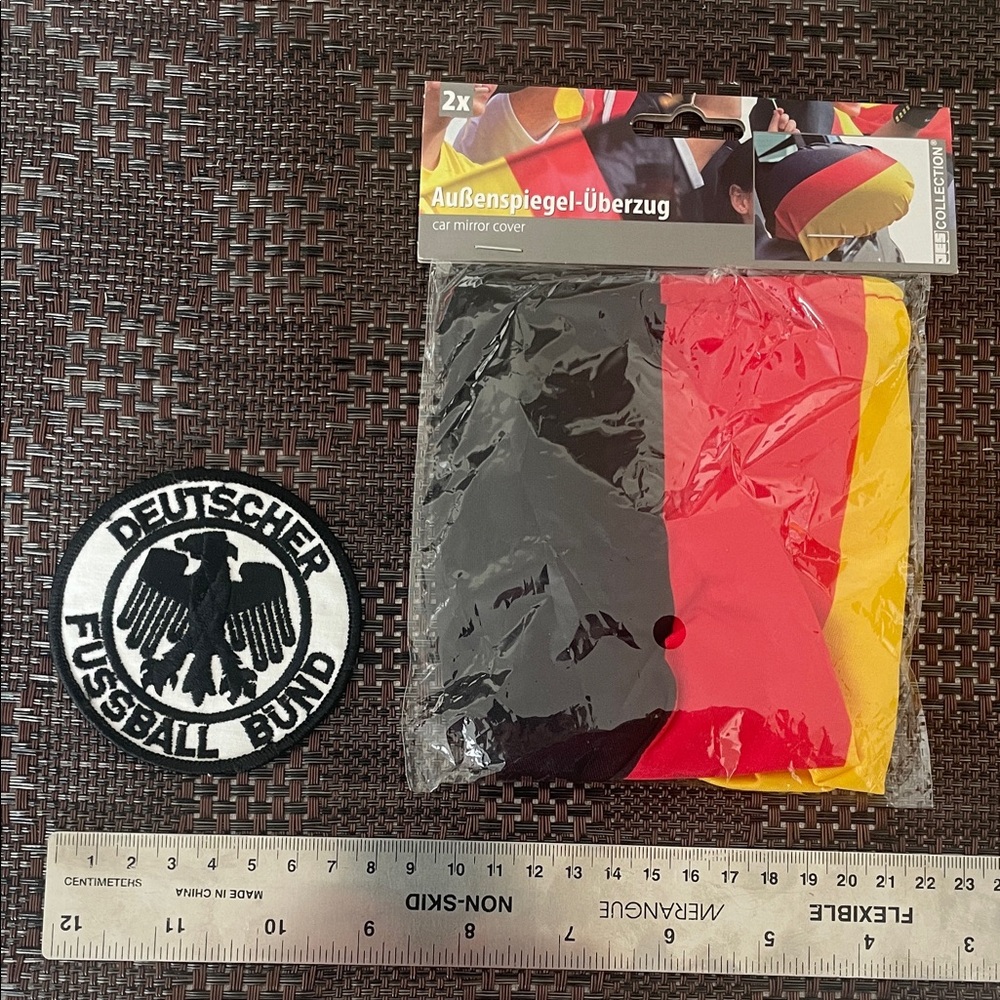 German Flag Car Mirror Covers & German Team Patch